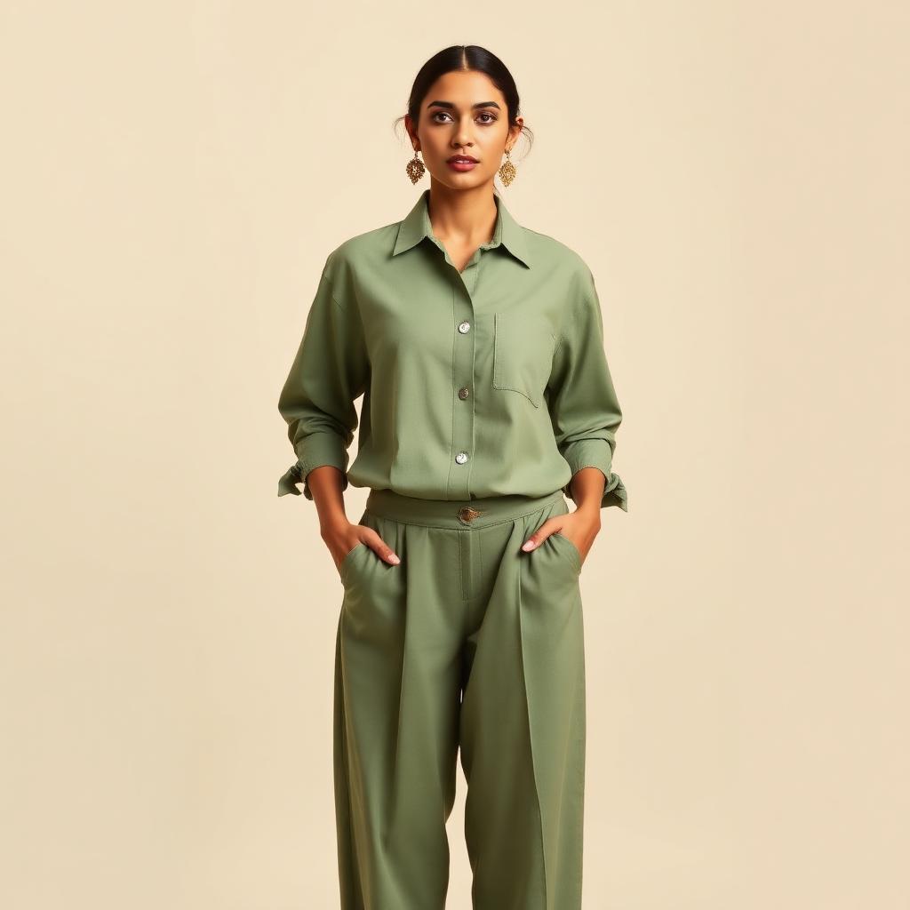 Lavanya Sage Cotton Co-ord