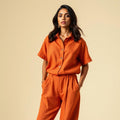Zoya Terracotta Linen Set