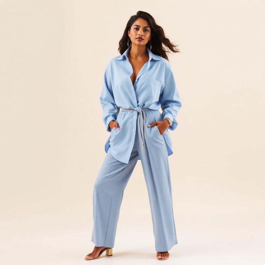 Myra Powder Blue Co-ord