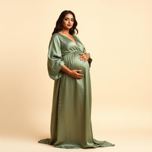 Ishani Sage Kaftan Dress