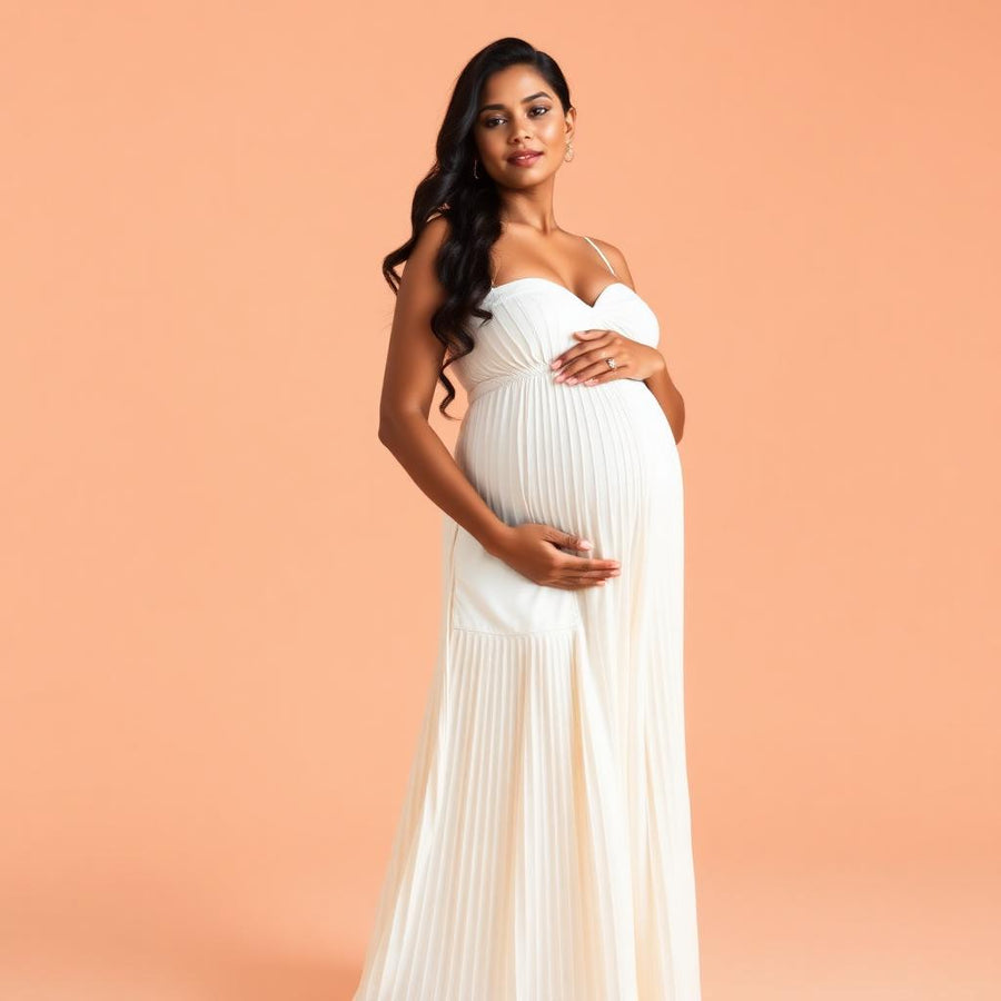 Meera Pastel Ivory Maternity Maxi