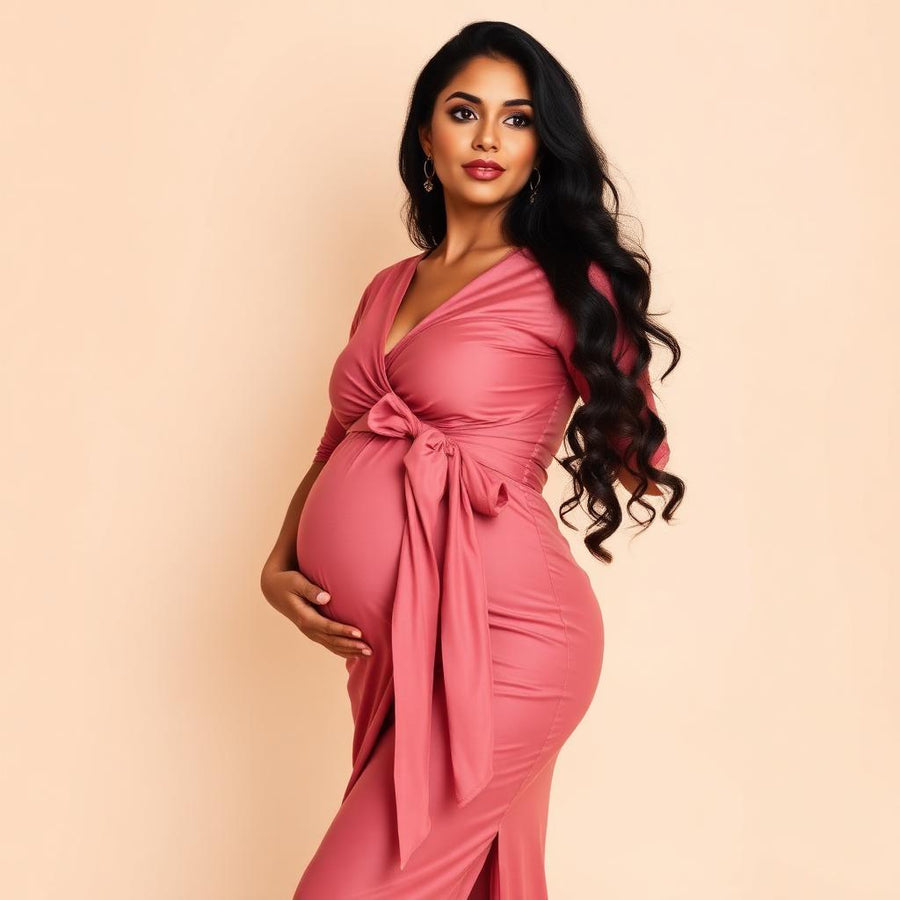 Kavya Rose Wrap Maternity Dress